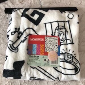 Hasbro Monopoly Plush Throw Blanket